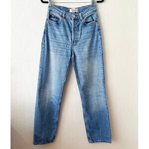 Reformation Jeans Women's Hidden Button Fly Stretch Denim Cotton Malta Wash 24